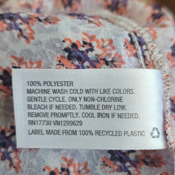 Boho Floral Print, Festival Bouse, Fairy, Semi Sheer, Whimsigoth, Angel sleeves - Picture 8 of 14